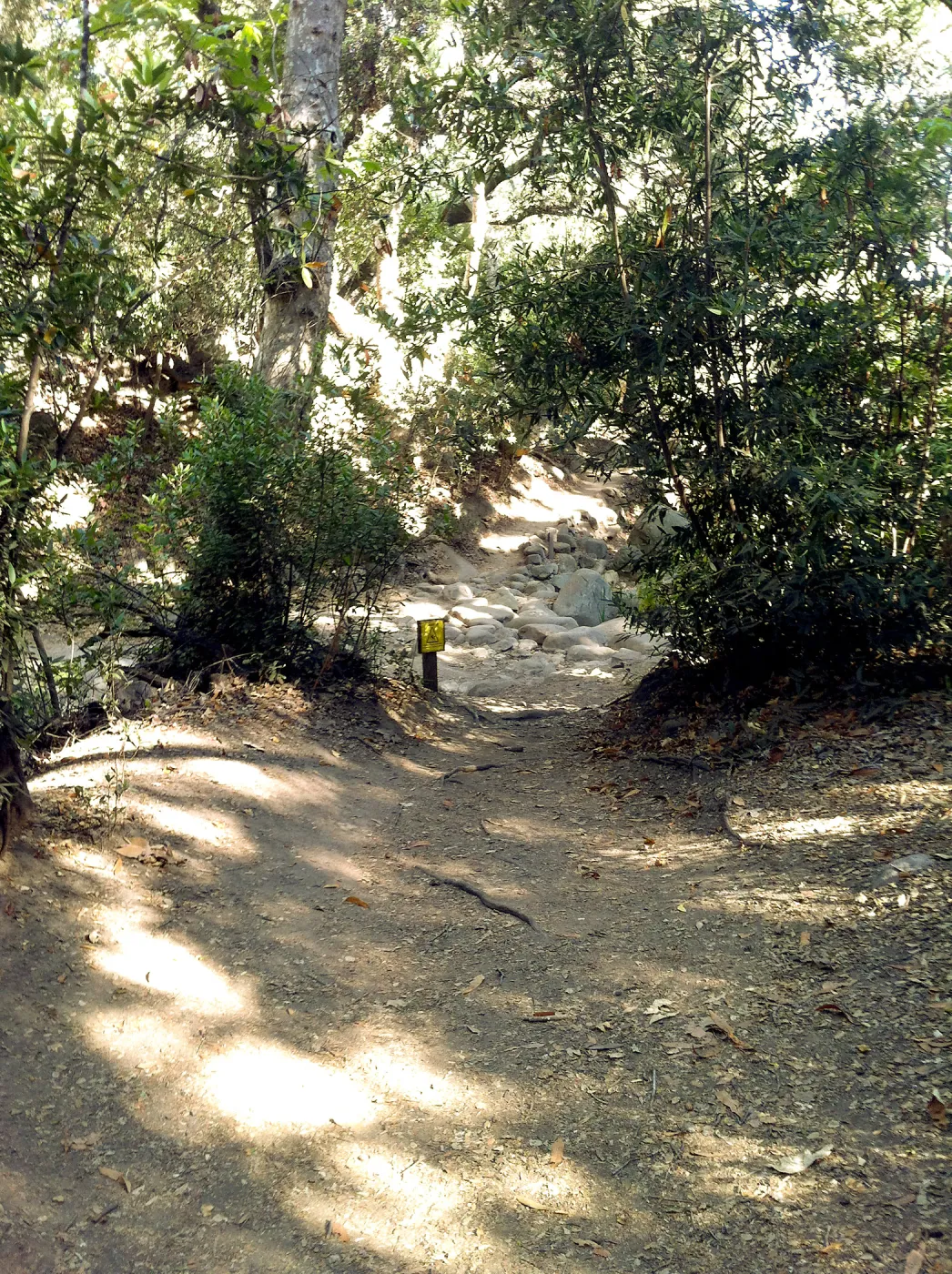 Signage at upper creek crossing
