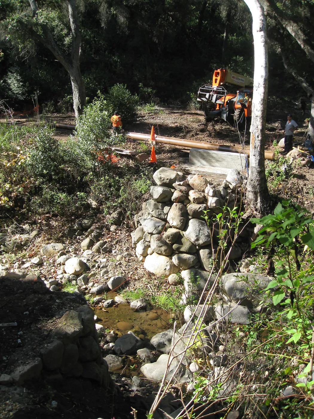 Bridge supports for the Campbell Bridge have arrived