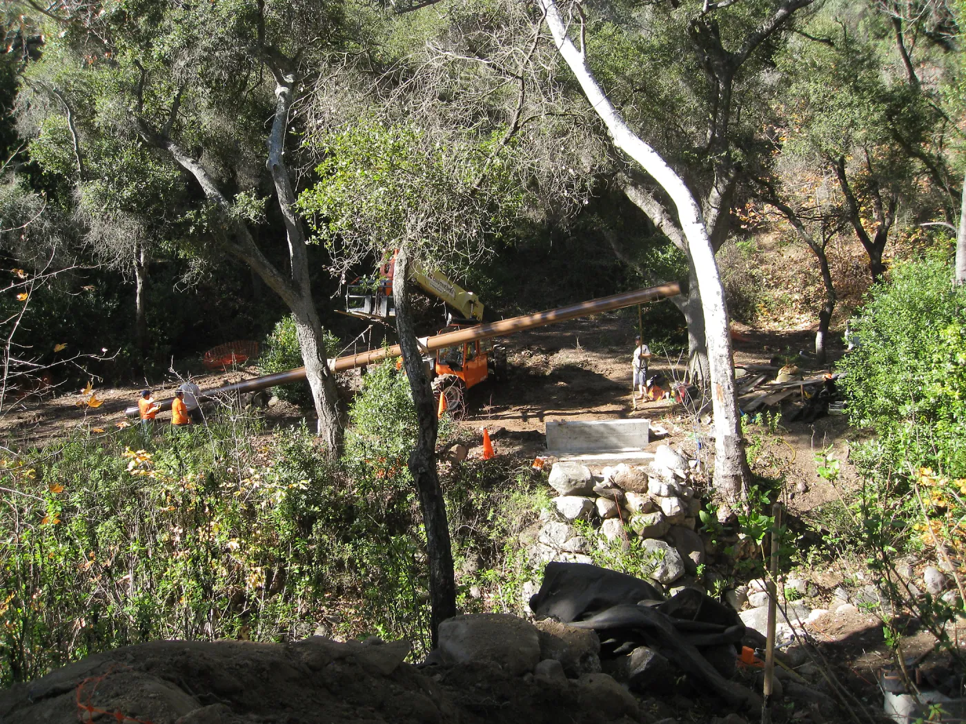Bridge supports for the Campbell Bridge have arrived