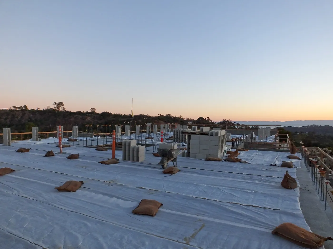 Pritzlaff Conservation Center Construction, looking southeast across roof 