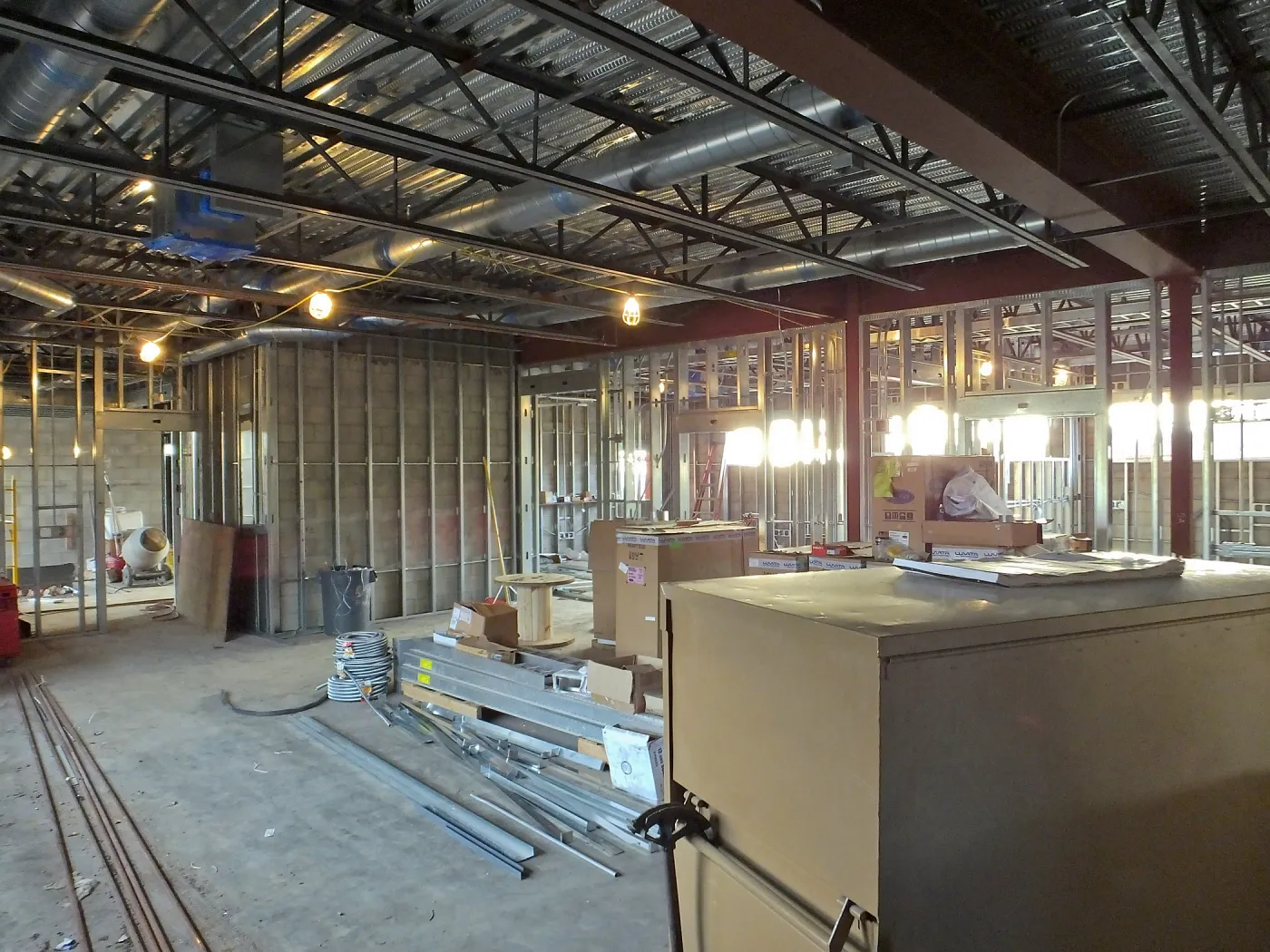 Pritzlaff Conservation Center Construction, looking southwest across Research workstation area