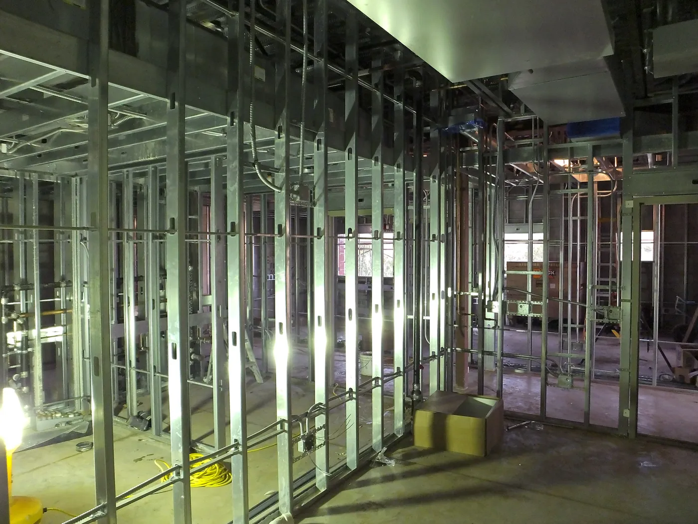Pritzlaff Conservation Center Construction, looking northeast across first floor common area