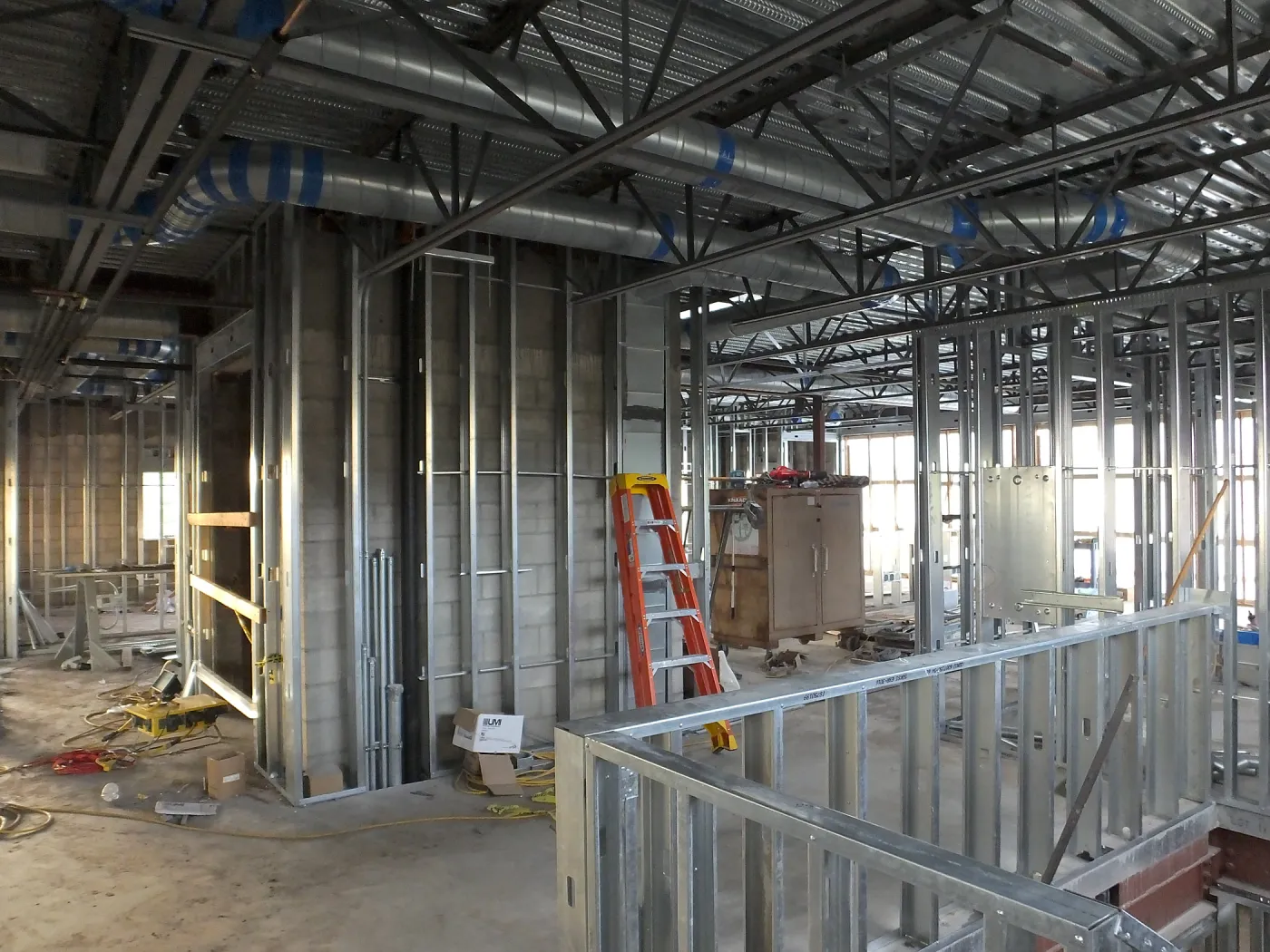 Pritzlaff Conservation Center Construction, looking northwest across Administrative office area