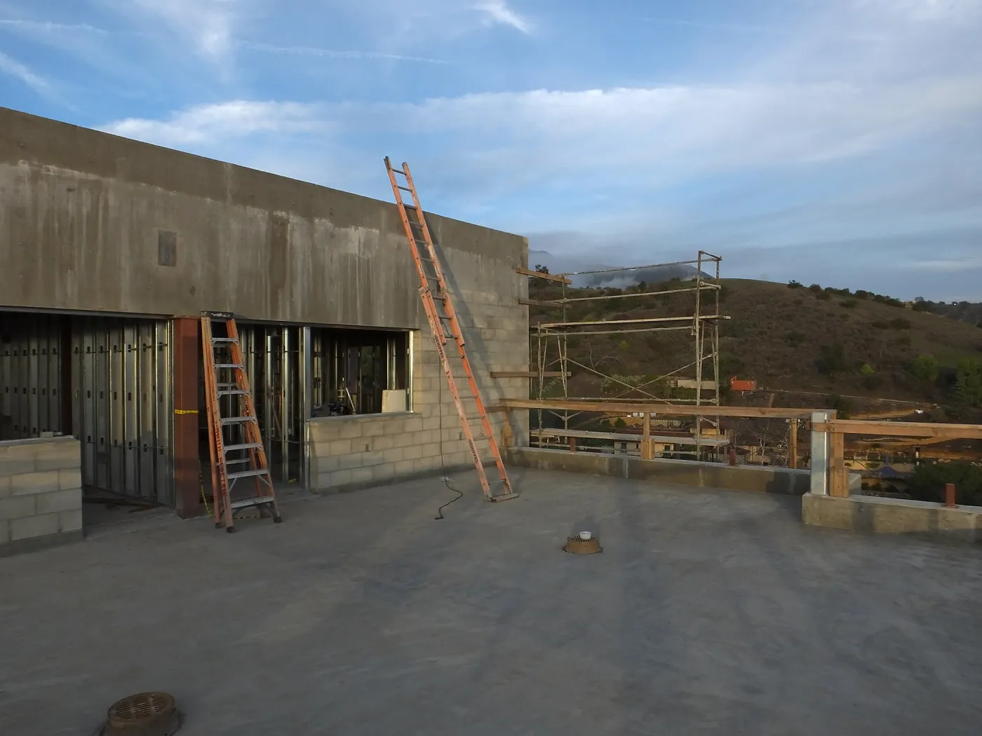 Pritzlaff Conservation Center Construction, looking northeast across deck