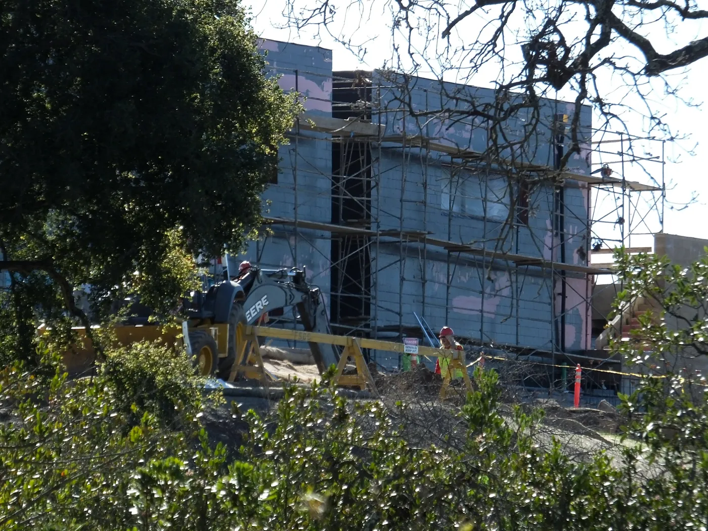 Future location of two Island Oaks, flanking the entrance to the new Island Section at the Pritzlaff Conservation Center