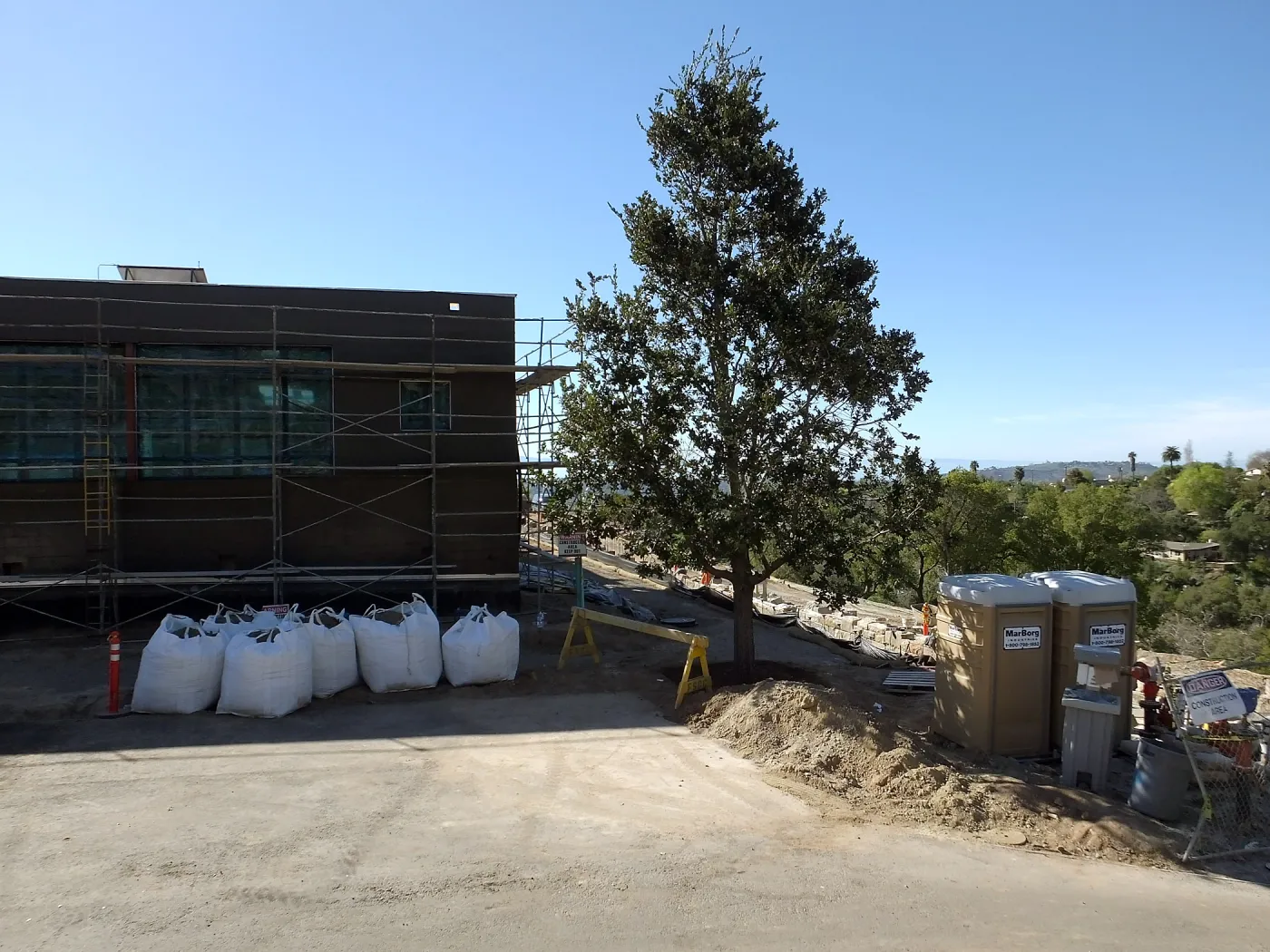 After installation of Island Oaks, flanking the entrance to the new Island Section at the Pritzlaff Conservation Center