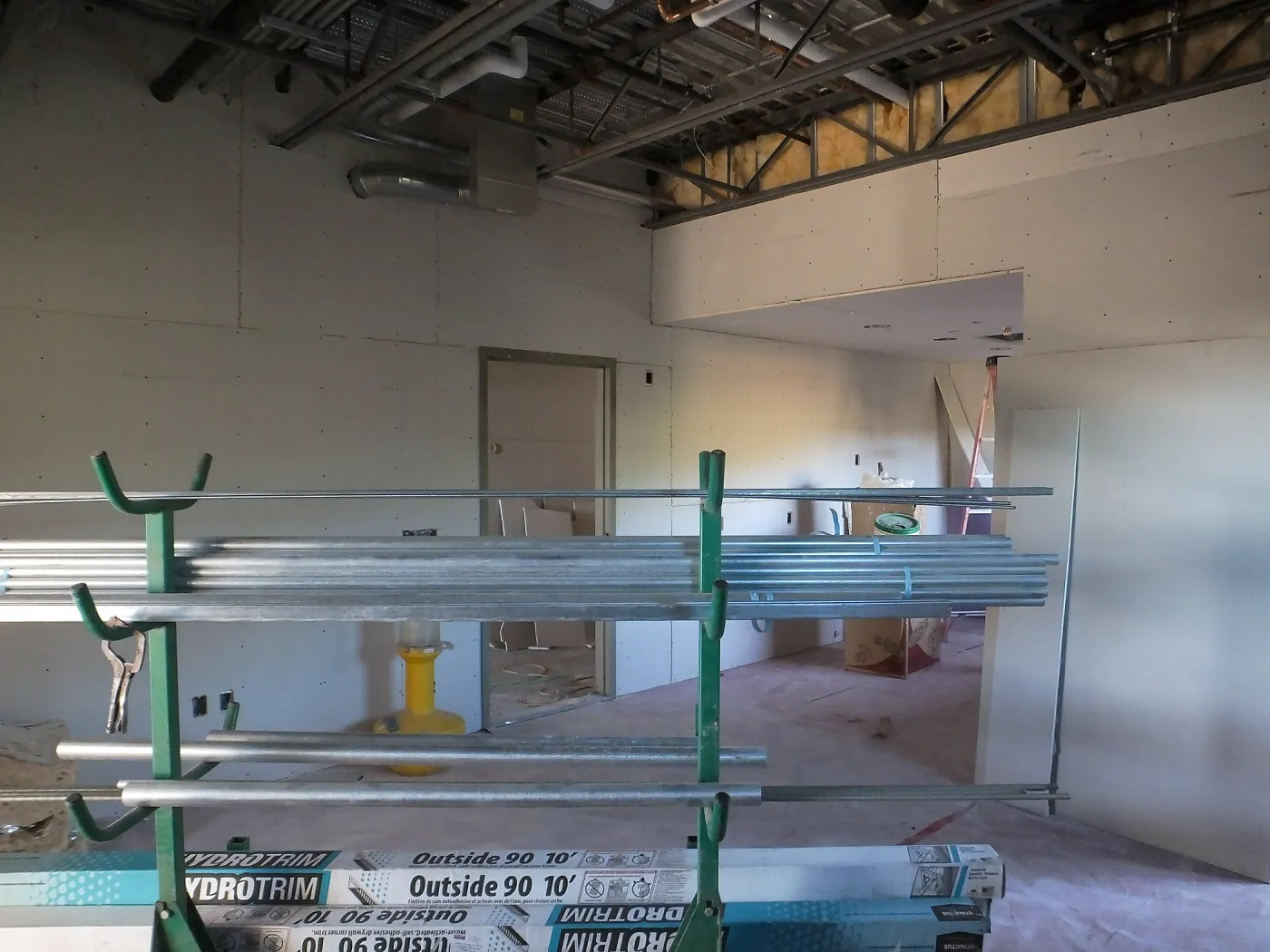 Pritzlaff Conservation Center Construction, looking northwest across first floor common area