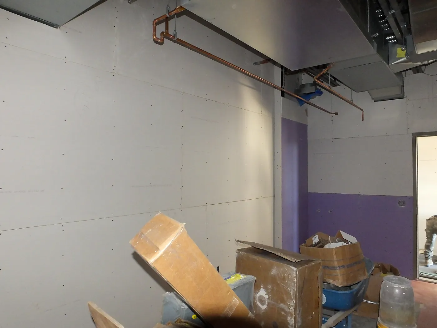 Pritzlaff Conservation Center Construction, looking northeast across first floor common area