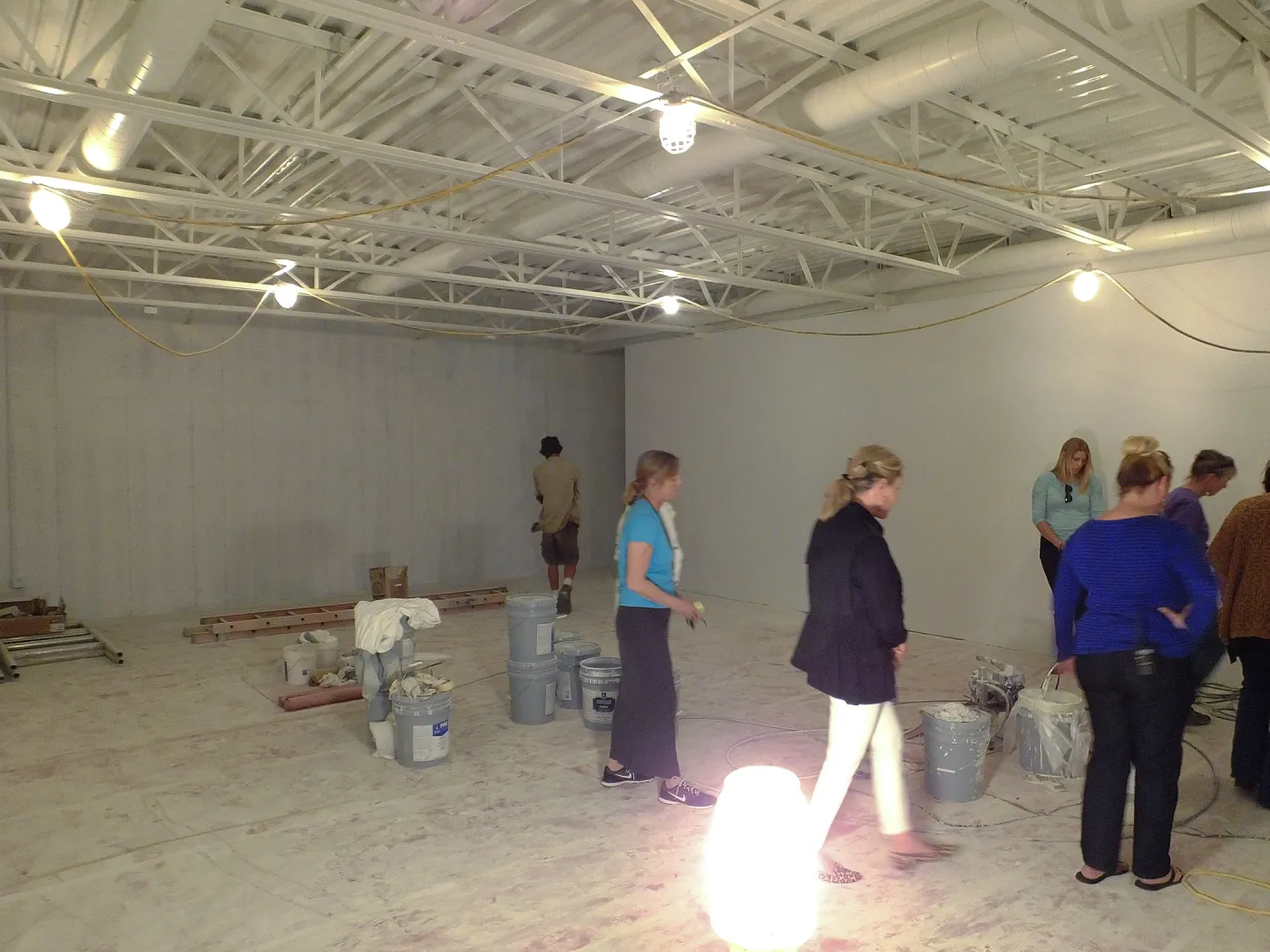 Pritzlaff Conservation Center Construction, looking northeast across Seed Bank/Herbarium area, staff tour