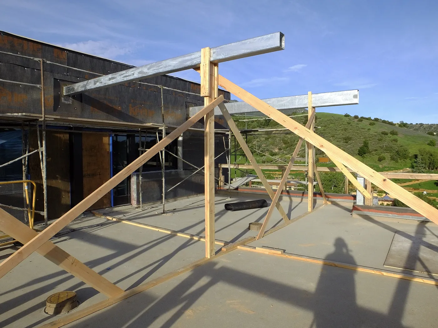 Pritzlaff Conservation Center Construction, looking northeast across deck