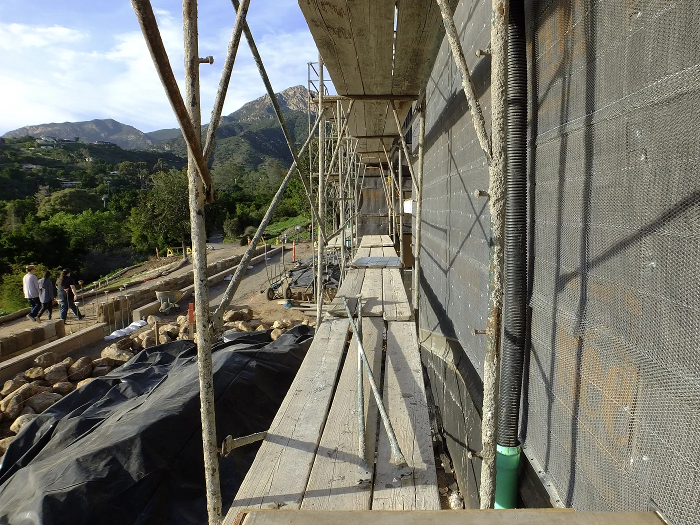Pritzlaff Conservation Center construction, looking north along west wall
