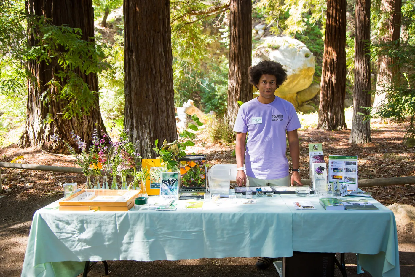 2016 Santa Barbara Beer Garden Event, Education Table in the Redwoods