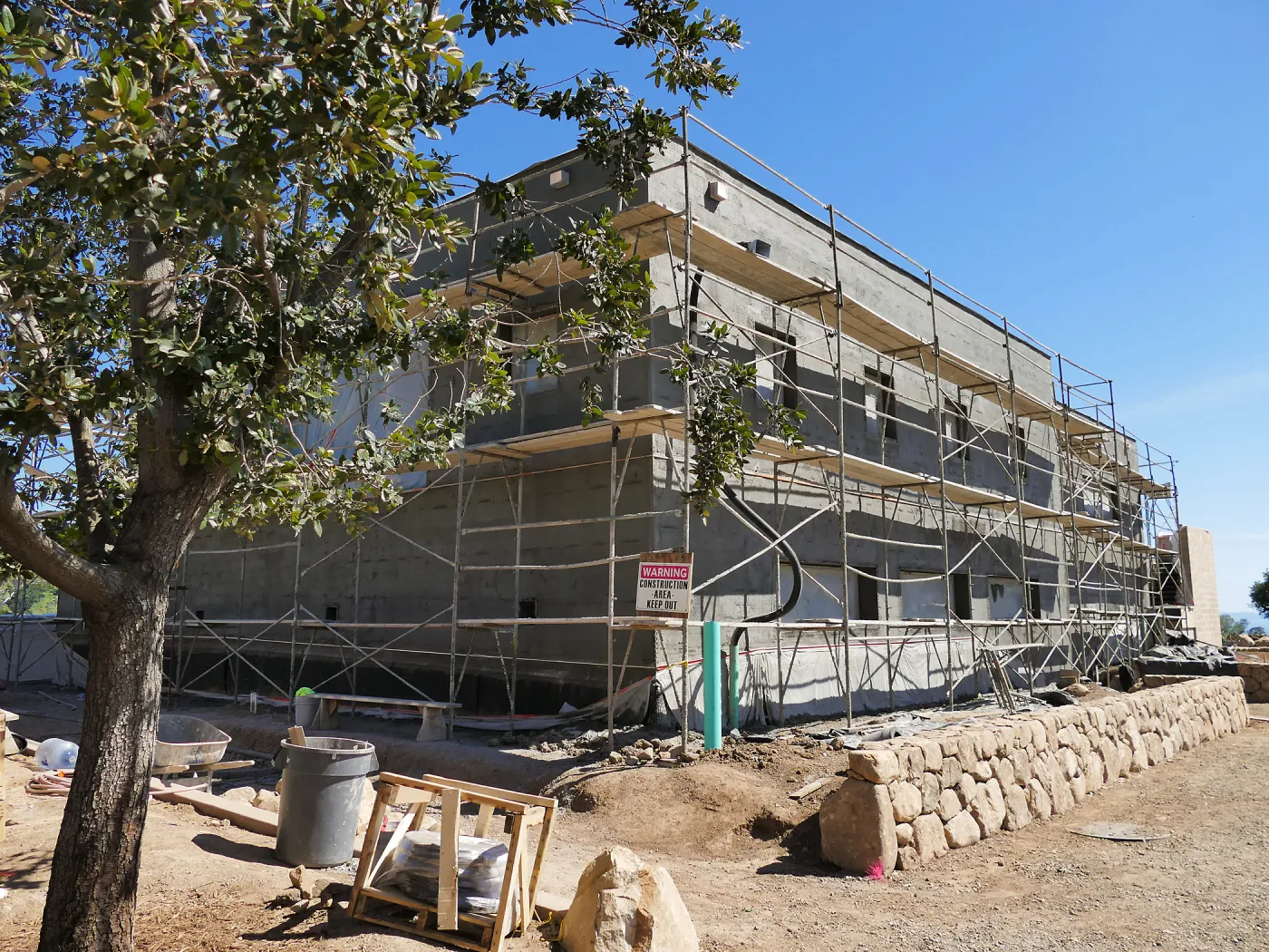 Pritzlaff Conservation Center Construction, Exterior looking southeast
