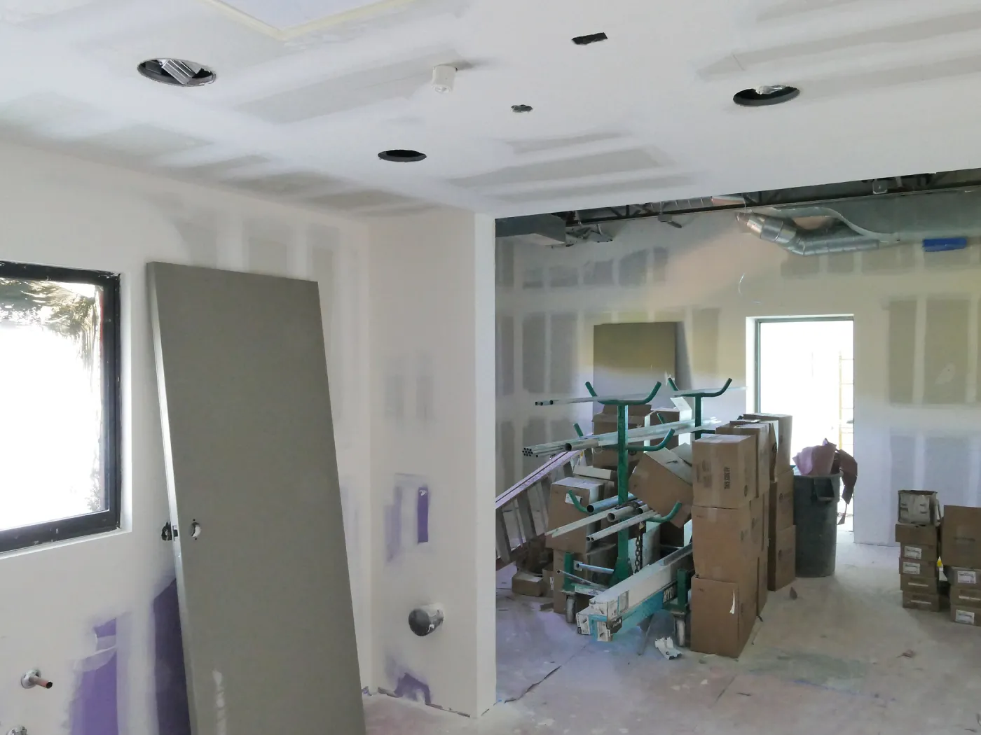 Pritzlaff Conservation Center Construction, Looking southeast across kitchen/breakroom