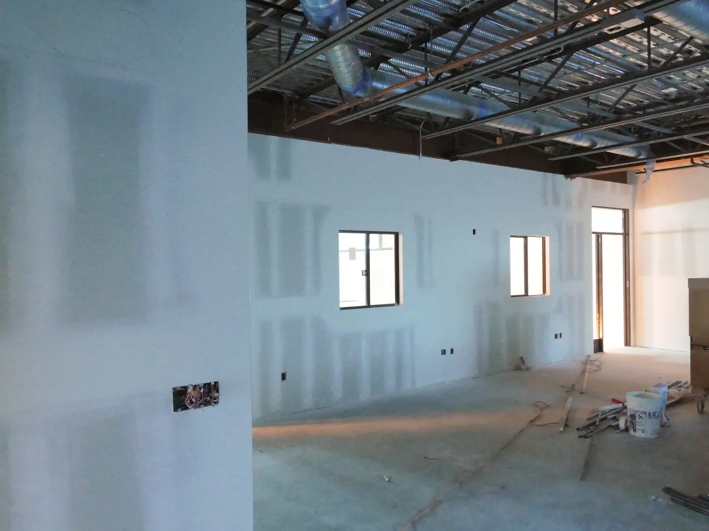 Pritzlaff Conservation Center Construction, looking northwest across Research area
