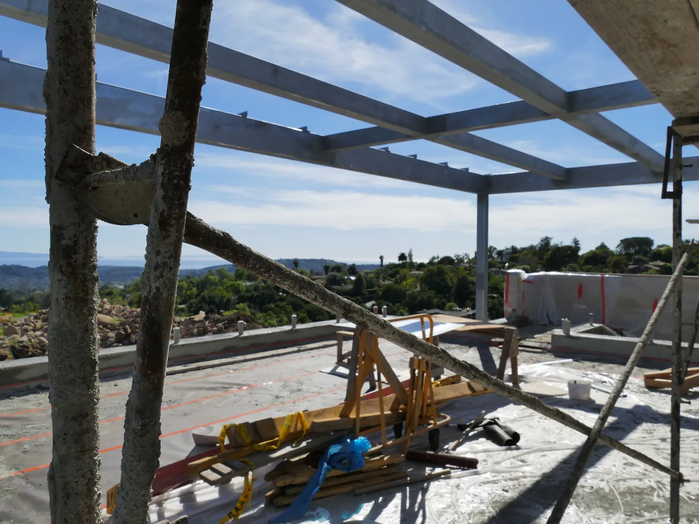 Pritzlaff Conservation Center Construction, looking southwest across deck