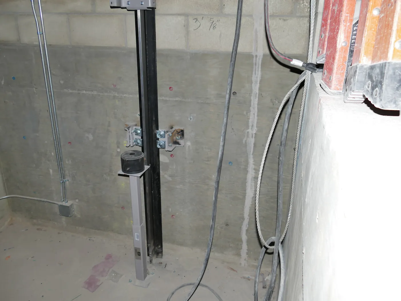 Pritzlaff Conservation Center Construction, elevator pit