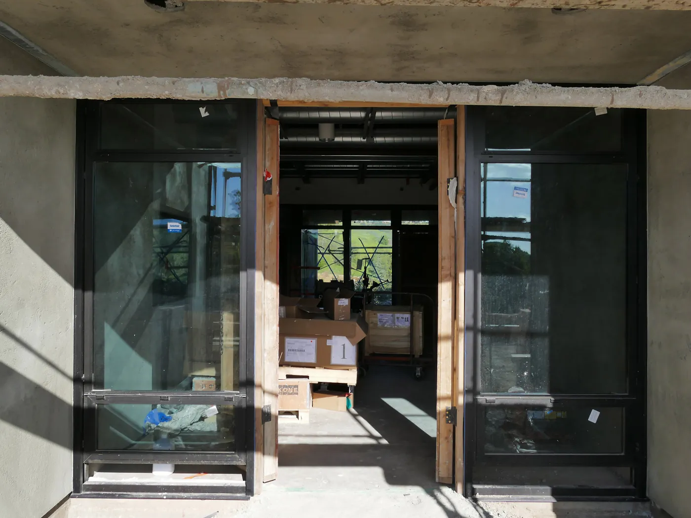 Pritzlaff Conservation Center Construction, main entrance looking east