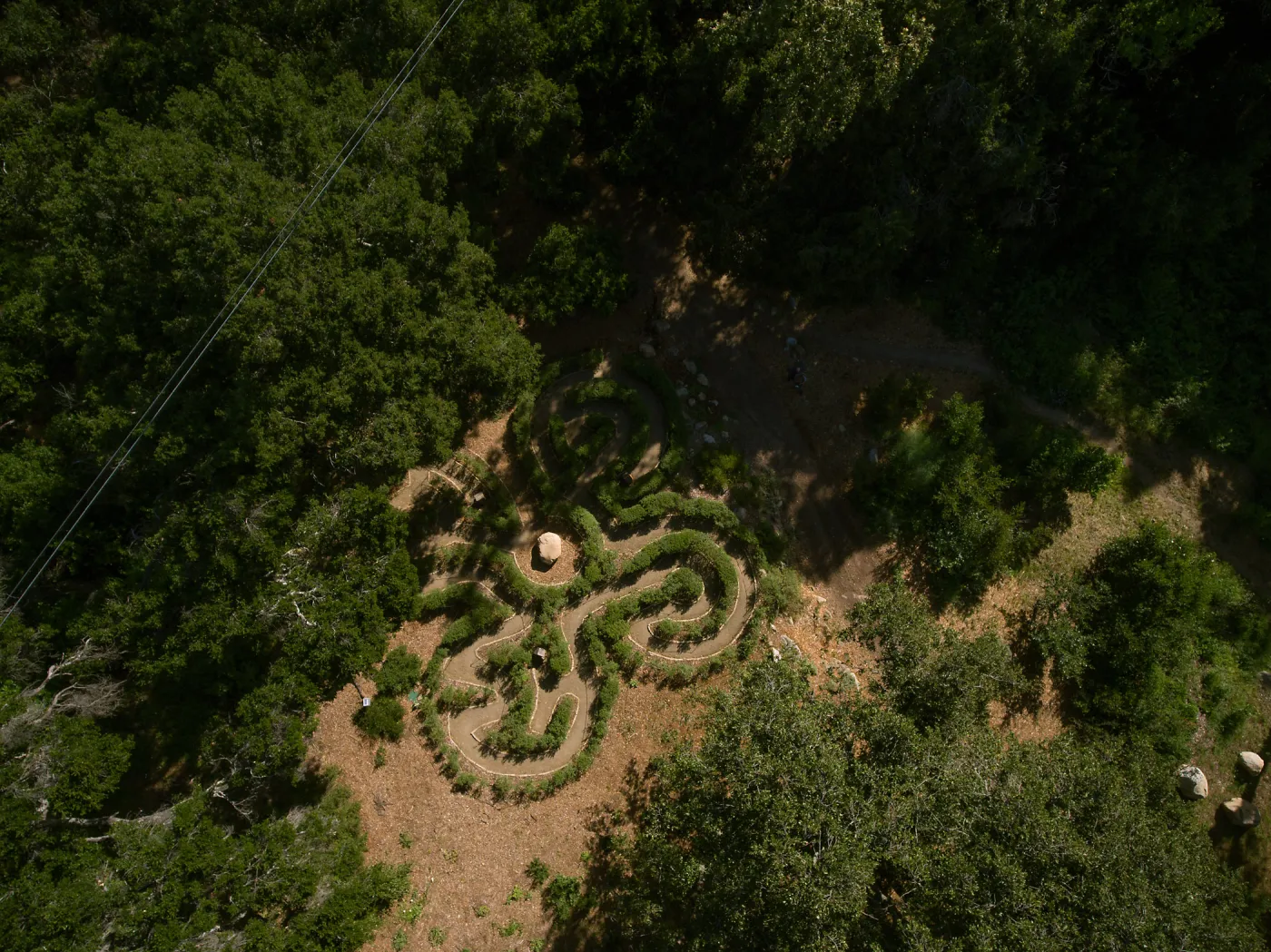 Aerial view of Centennial Maze