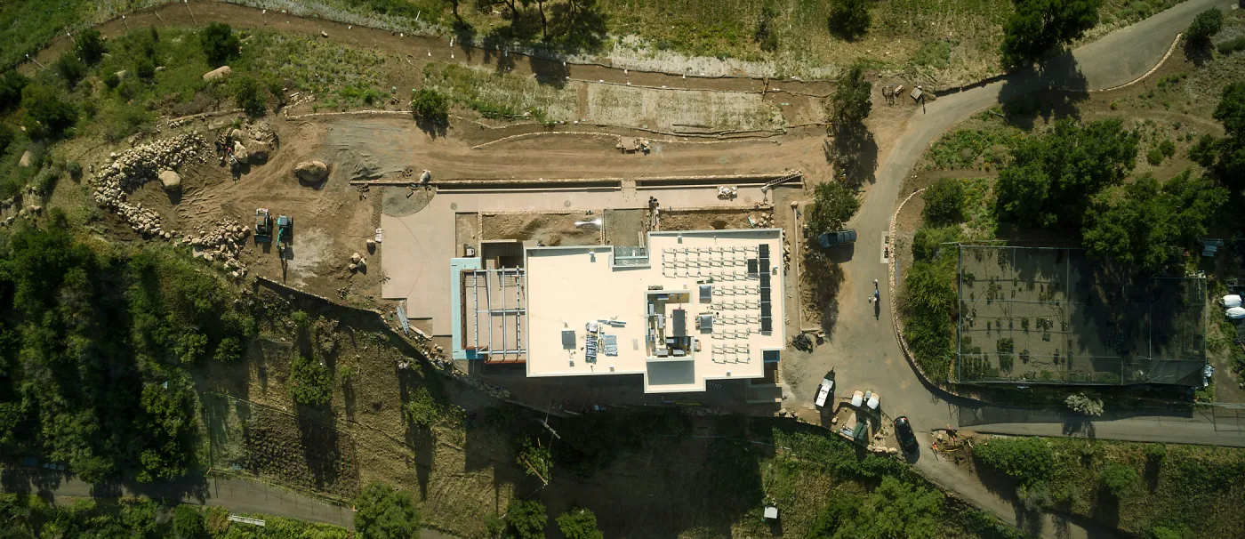 Pritzlaff Conservation Center Construction, aerial view