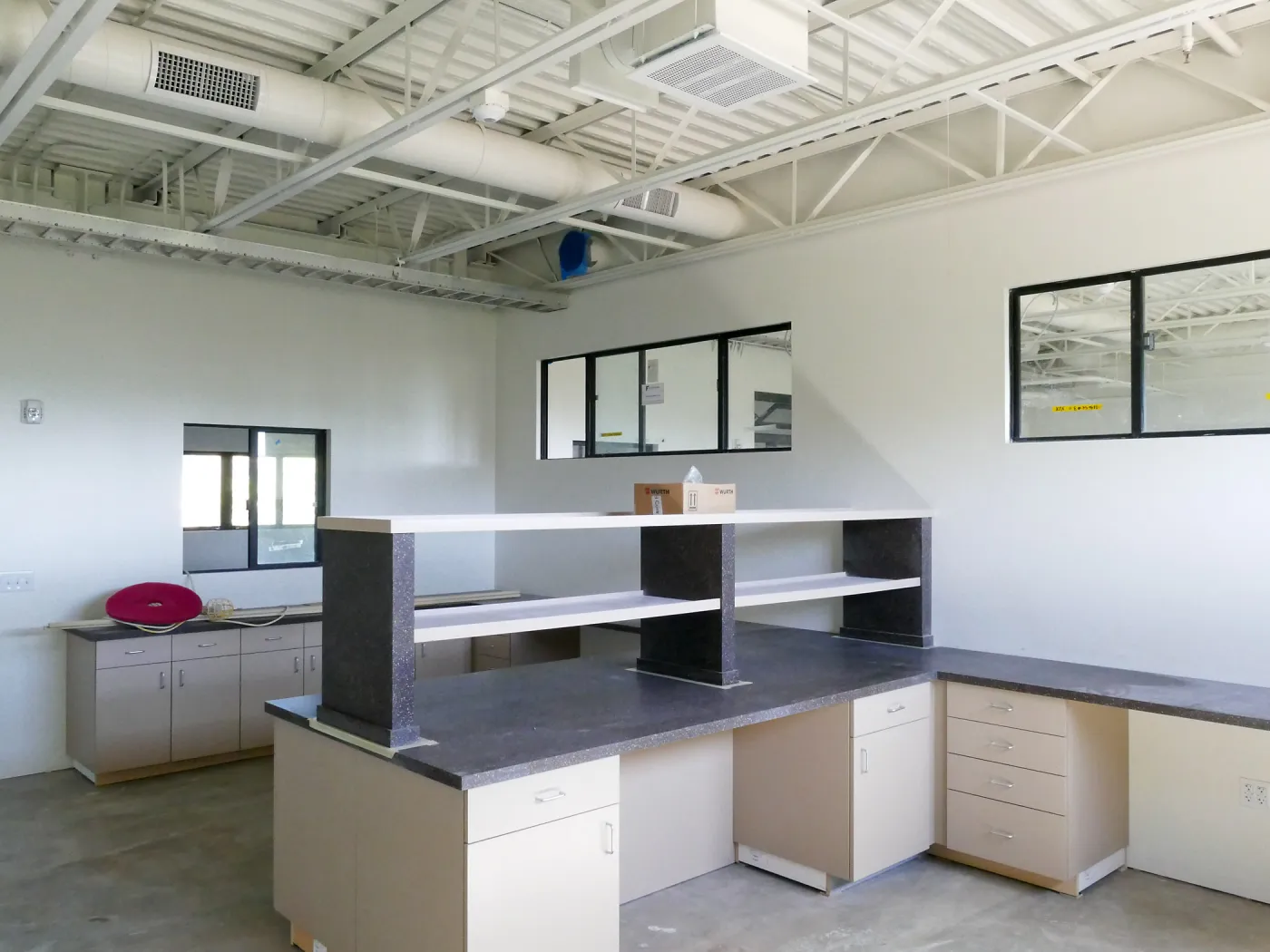 Pritzlaff Conservation Center Construction, looking southeast across wet lab area