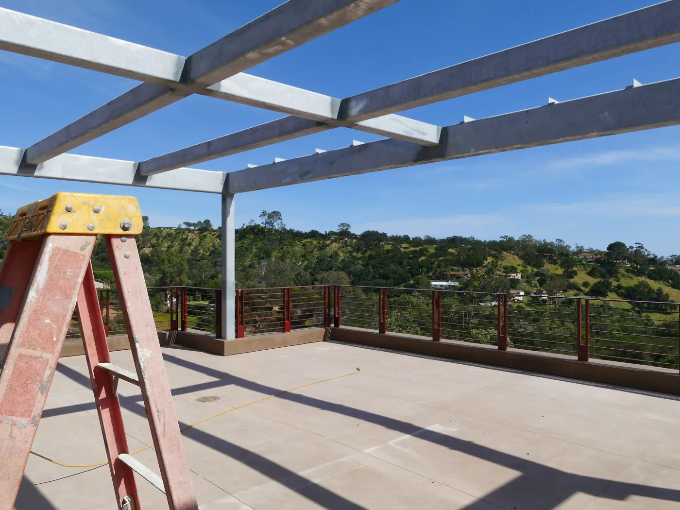 Pritzlaff Conservation Center Construction, looking southeast across deck