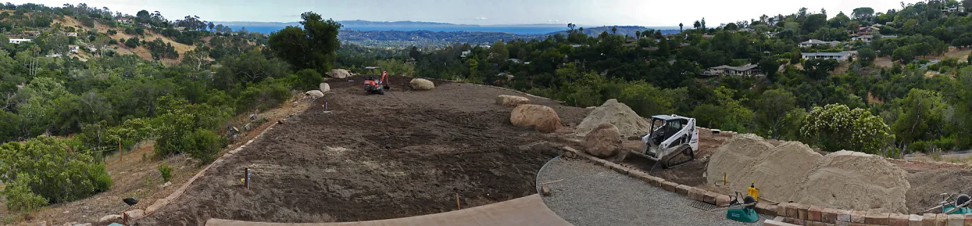 Island View Garden Installation, panorama from Pritzlaff Conservation Center Deck