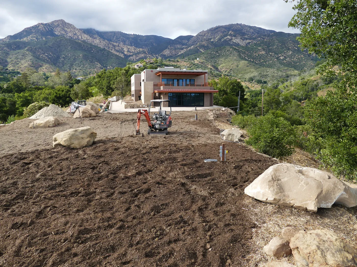 Island View Garden Installation, view looking northeast from south steps