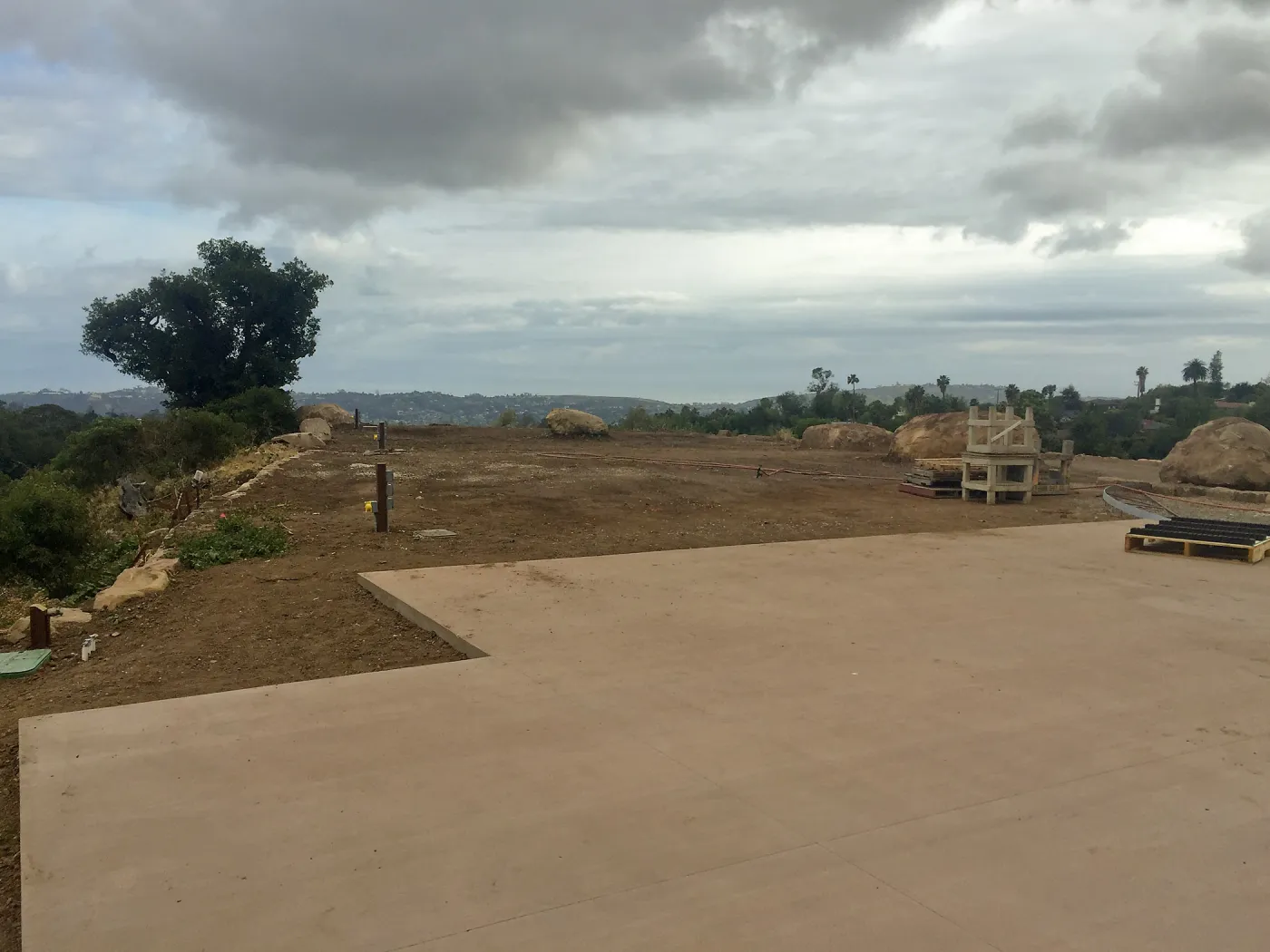 Island View Garden Installation, site before start of planting work