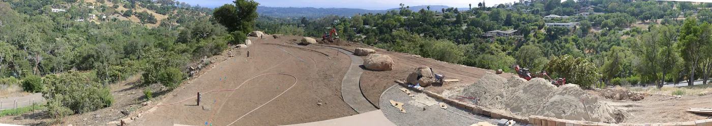 Island View Garden Installation, panorama from Pritzlaff Conservation Center Deck