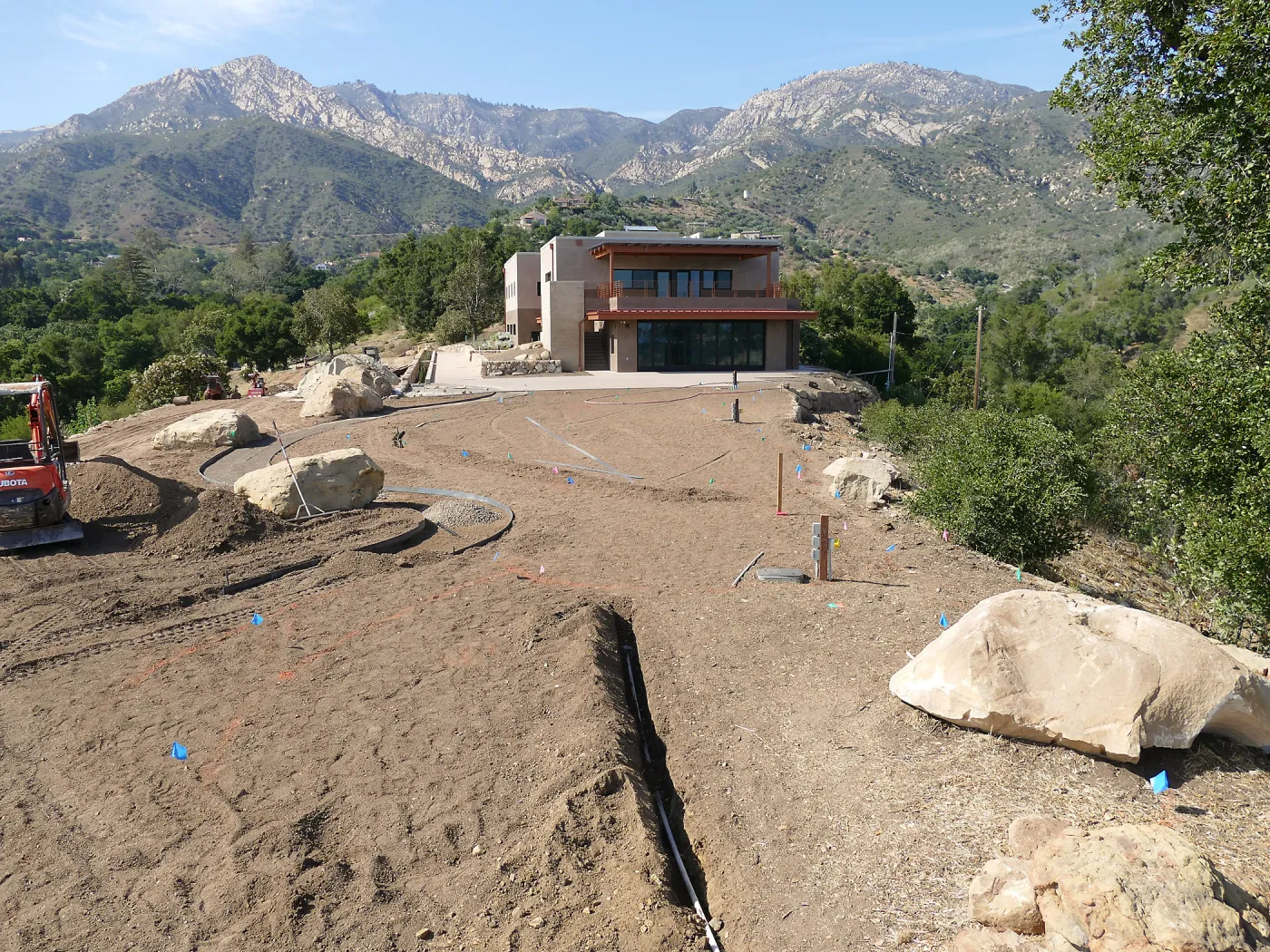 Island View Garden Installation, view looking northeast from south steps