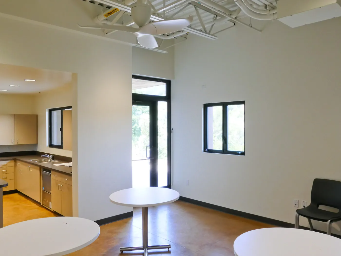 Pritzlaff Conservation Center Construction, Looking northeast across kitchen/breakroom