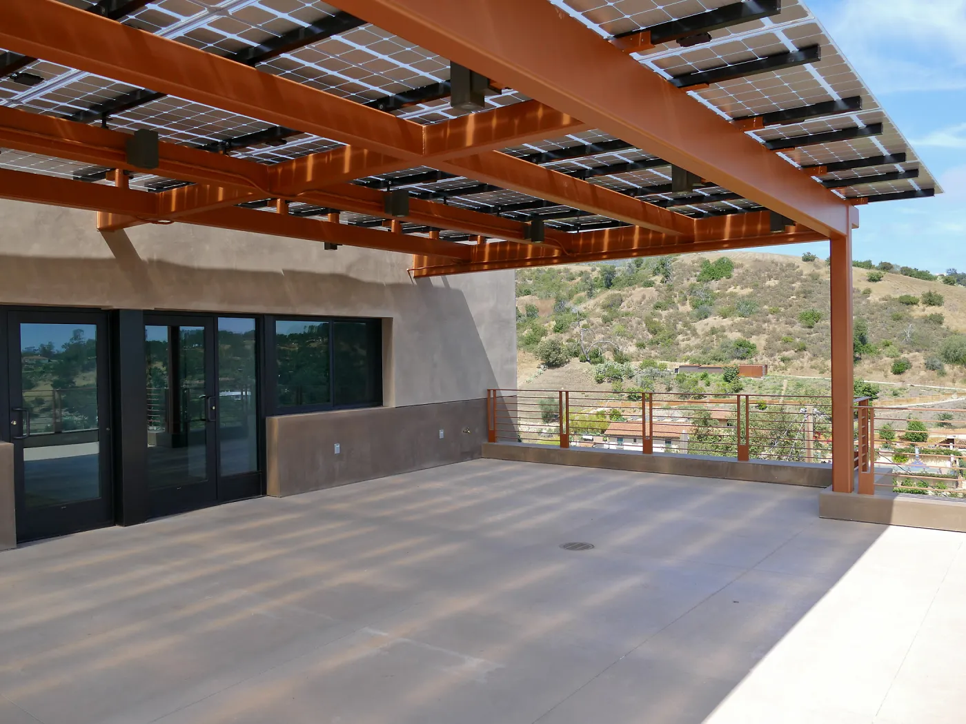 Pritzlaff Conservation Center Construction, looking northeast across deck
