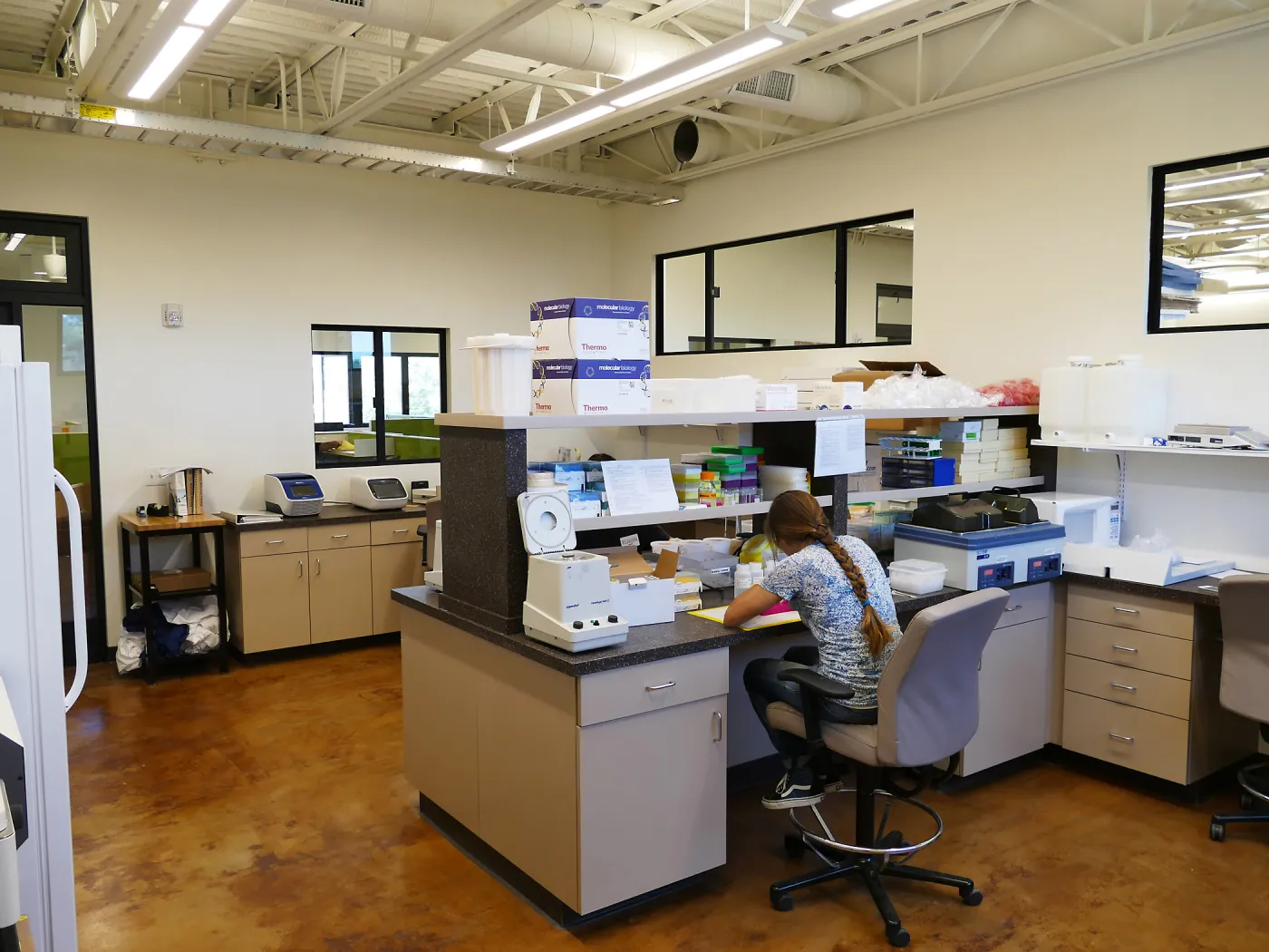 Pritzlaff Conservation Center Construction, looking southeast across wet lab area