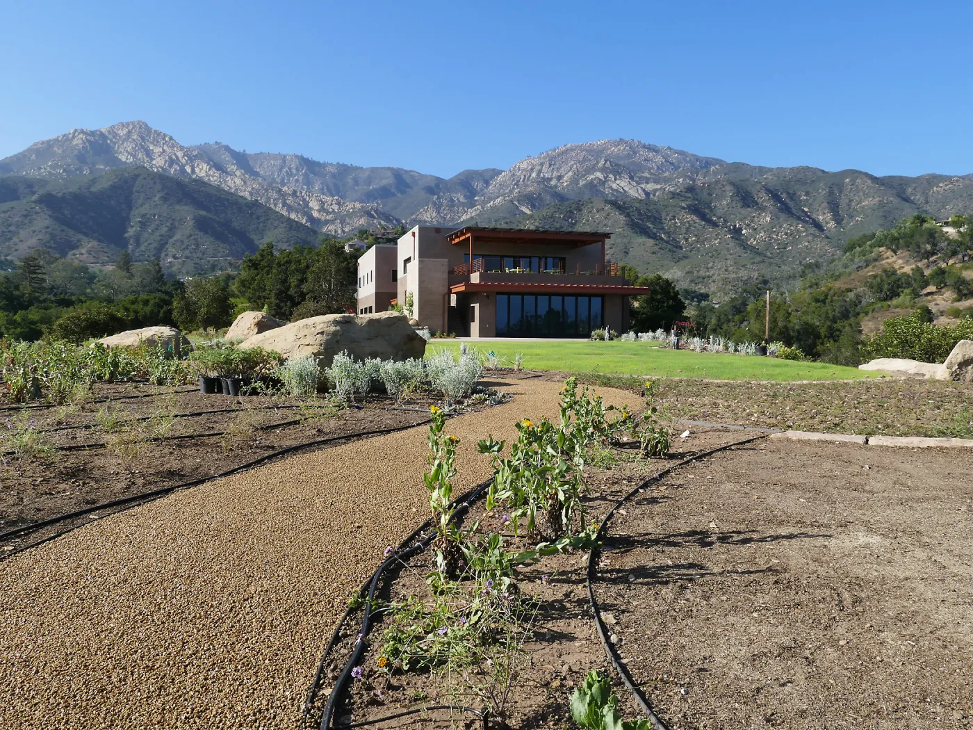 Pritzlaff Conservation Center looking north from the Island View Garden