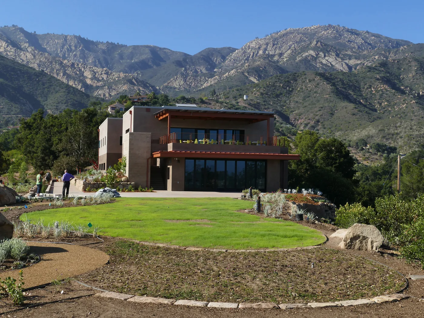 Pritzlaff Conservation Center looking north from the Island View Garden