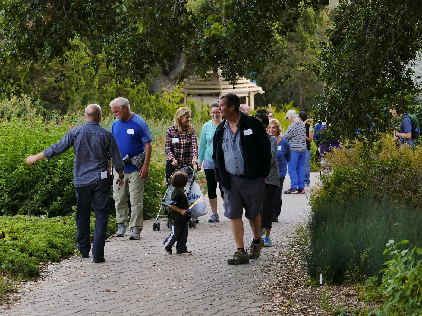Member Appreciation Month, Full Moon Hike, Steve Windhager leading group near Meadow
