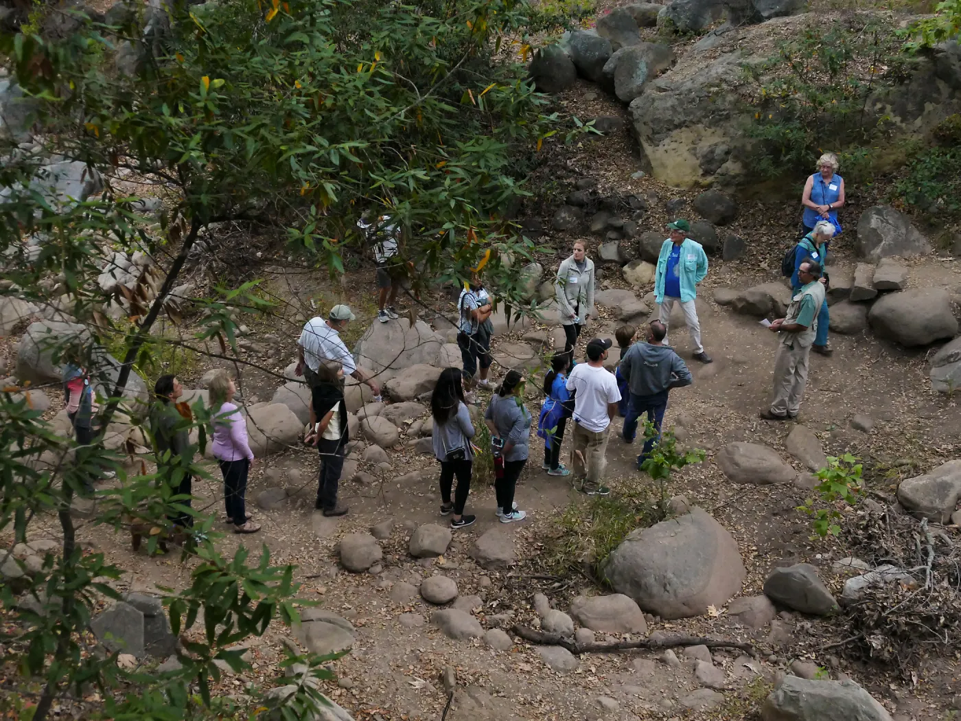 Member Appreciation Month, Full Moon Hike, hikers at lower creek crossing
