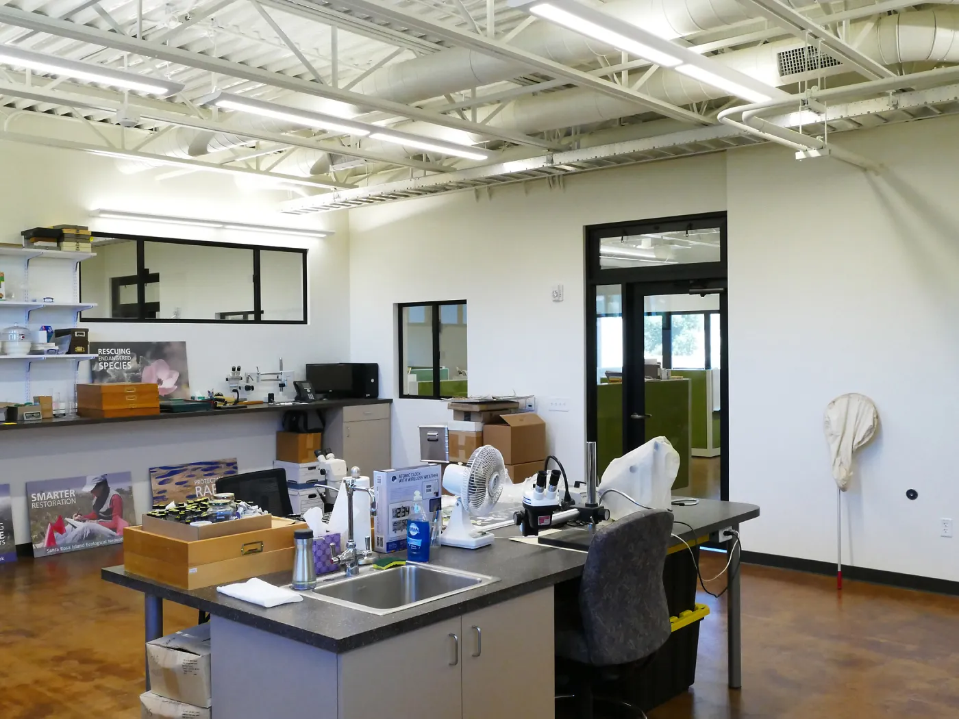 Pritzlaff Conservation Center Construction, looking northeast across dry lab area
