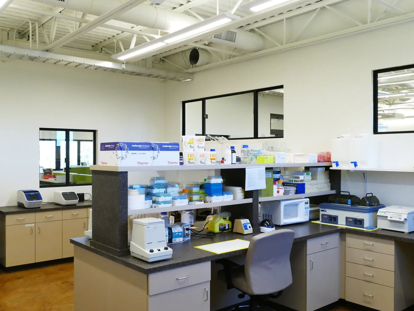 Pritzlaff Conservation Center Construction, looking southeast across wet lab area