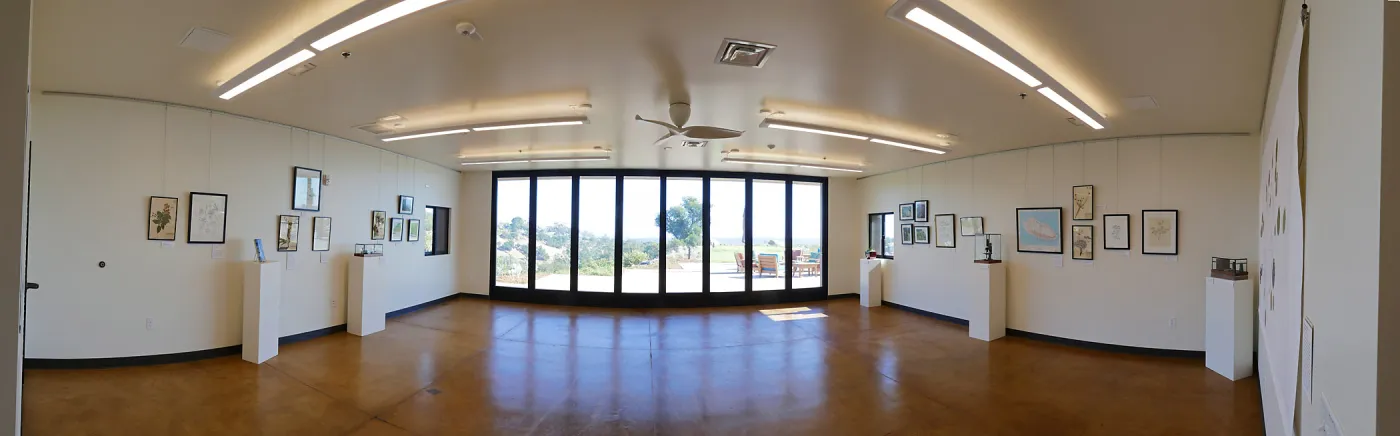 Pritzlaff Conservation Center Construction, panorama at interior entrance to Exhibit Room