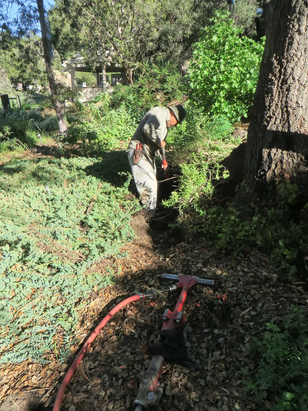 Sewer line installation in Arroyo