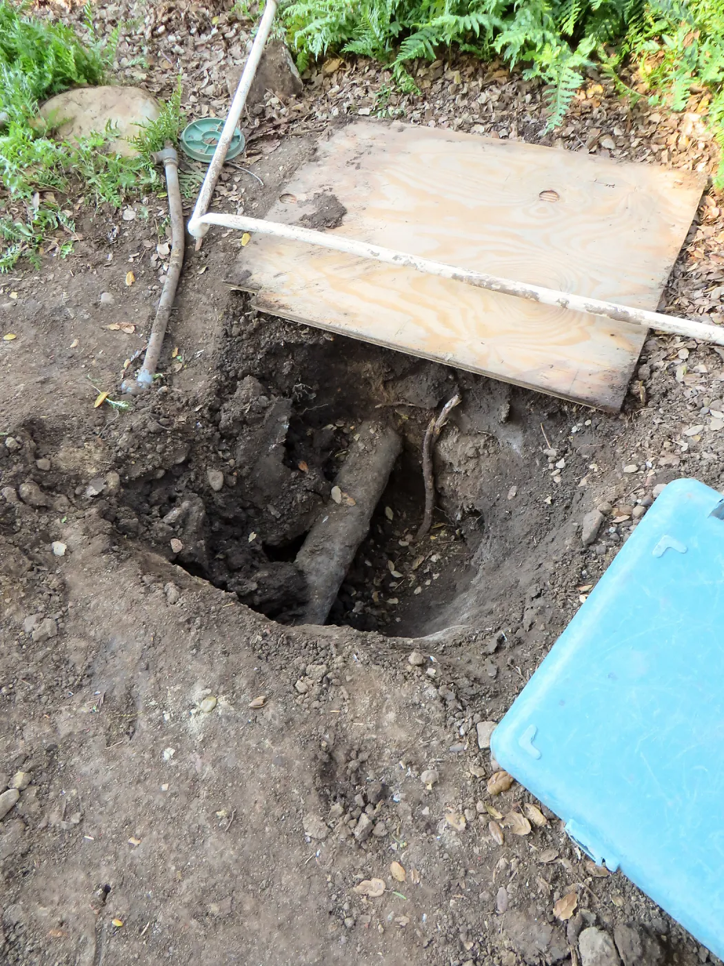 Sewer line installation in Arroyo