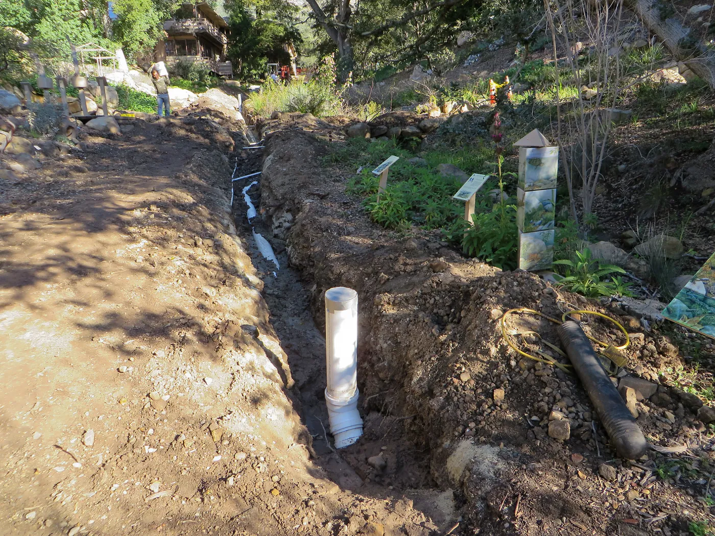 Sewer line installation in Arroyo