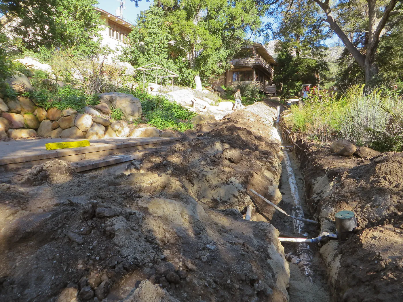 Sewer line installation in Arroyo