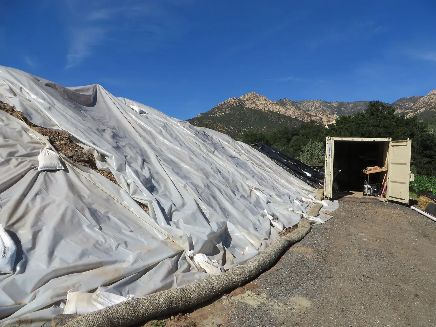 Upper parking lot during construction