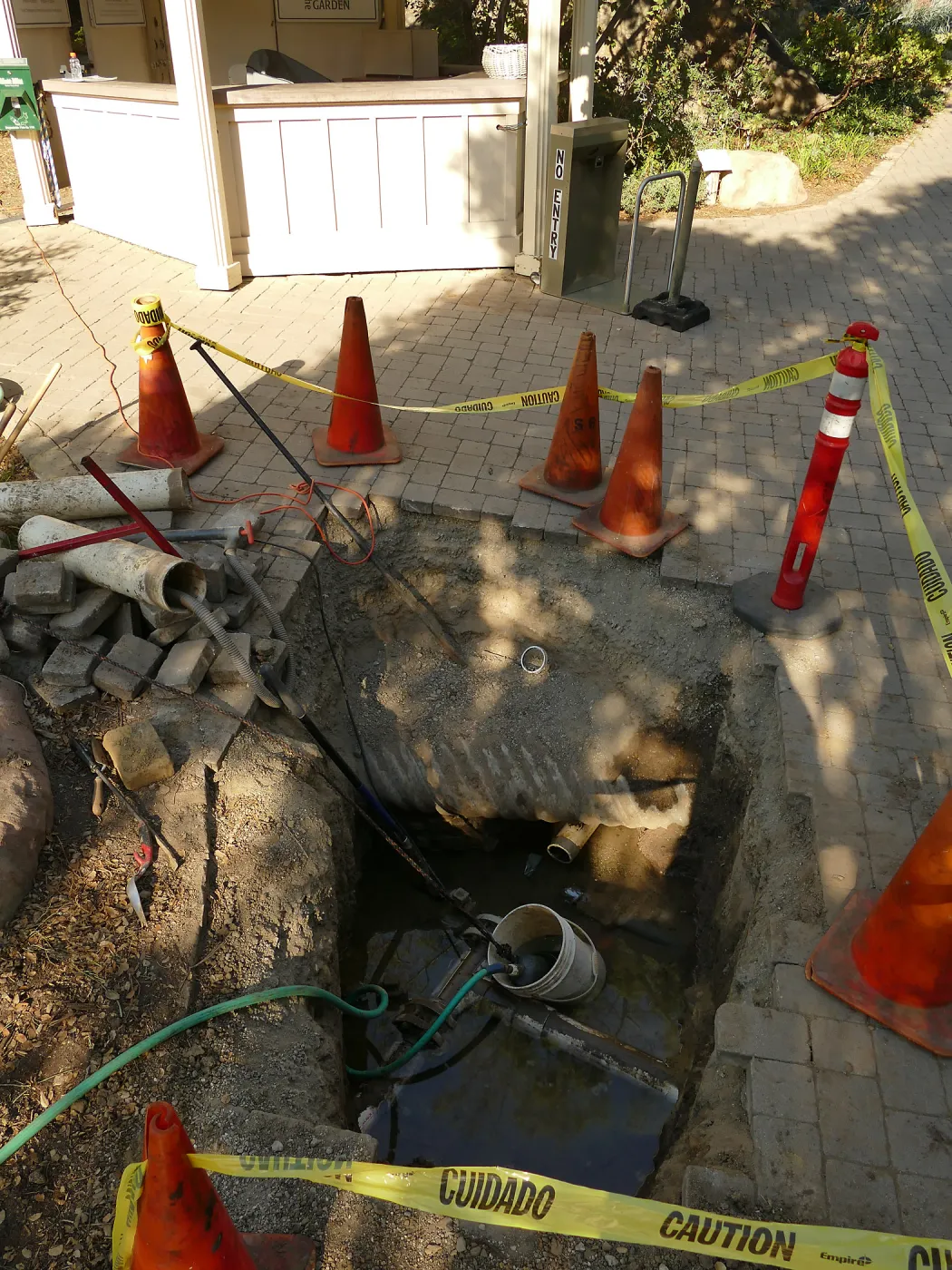 Valve replacement, 4-inch water line, just west of entry kiosk