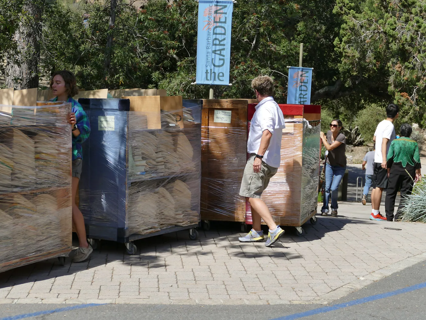 2016 Herbarium Collection Move, loading trucks