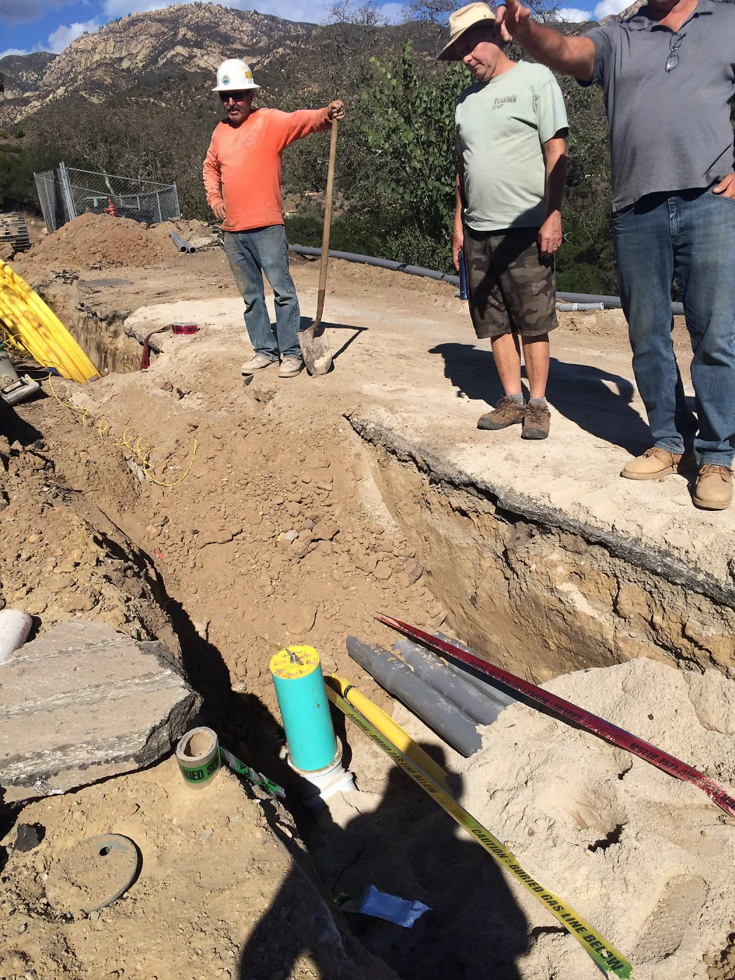 Pritzlaff Conservation Center construction, Installation of gas, electrical, data conduits to Hort Unit
