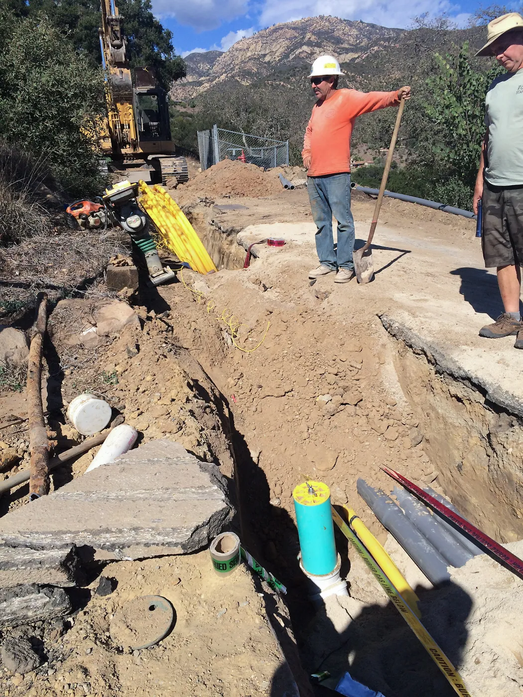 Pritzlaff Conservation Center construction, Installation of gas, electrical, data conduits to Hort Unit